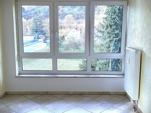 Ausblick vom Esszimmer - 5 Zimmer Dachgeschoßwohnung zum Kaufen in Lorch