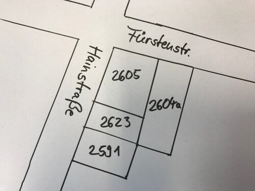 Skizze der Flurkarte - Provisionsfrei* Baugrundstück Chemnitz zentrumsnah 2060 m² Sonnenberg