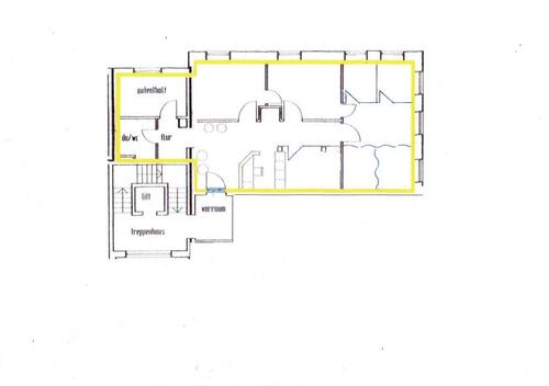 Grundriss 1 Praxis-, Büroräume (derzeit) - Schöne Räumlichkeiten für Praxis oder Büro im Zentrum von Tettnang