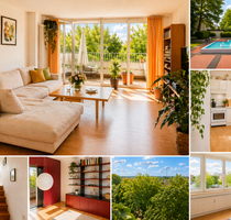 Provisionsfrei* Sonnige Maisonette mit Balkon, Garage & Grünblick in Rodgau