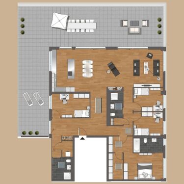 5 Zimmer Penthouse mit Panorama Terrasse und Skyline Blick - 