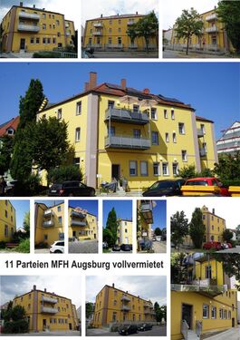 Fotos Fassade - Provisionsfrei* Historisches 11 Parteien Mehrfamilienhaus in Augsburg Stadt, vollvermietetes Renditeobjekt nahe Freizeitpark Lechauen