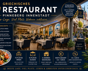 Restaurant in Top-Lage von Pinneberg inkl. 5 Zi Wohnung!