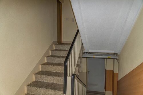 Hausflur und Wohnung links. - 