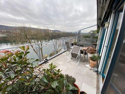 IMG_1429 - zweistöckige Traumwohnung m. 2 Balkonen direkt am Rhein Rheinfelden-ideal für Schweizer-700 Meter von der Grenze