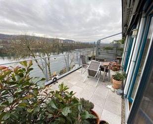 zweistöckige Traumwohnung m. 2 Balkonen direkt am Rhein Rheinfelden-ideal für Schweizer-700 Meter von der Grenze