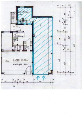 Plan Ladengeschäft rechts - Geschäftsräumlichkeiten im Zentrum von Tettnang