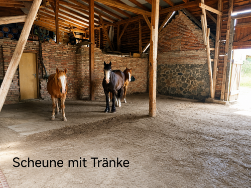 Scheune mit Tränke - 