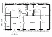 Grundriss Wohnhaus EG - 