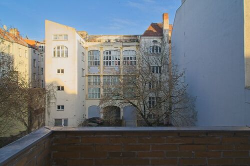 Blick vom Balkon im Januar - 