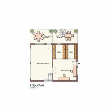 Erdgeschoss zum Garten - 