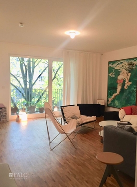 Wohnzimmer - Etagenwohnung mit 62,00 m² in Hamburg zur Miete