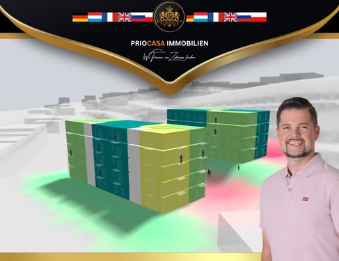 1 - PRIOCASA IMMOBILIEN Sozialer Wohnungsbau Neubauprojekt 46 förderfähige WE Vermittlung Architektur Finanzierung ISB & KfW Sozialer Wohnungsbau Hermeskeil Tiefgarage 3.775 m² BGF