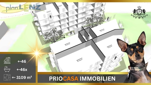 Titelbild 1 - PRIOCASA IMMOBILIEN Sozialer Wohnungsbau Neubauprojekt 46 förderfähige WE Vermittlung Architektur Finanzierung ISB & KfW Sozialer Wohnungsbau Hermeskeil Tiefgarage 3.775 m² BGF