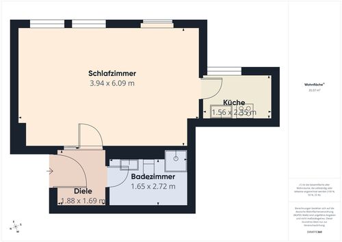 1. Obergeschoss Wohnung - 