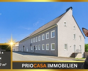 Mehrfamilienhaus 2 Wohneinheiten Dachboden ausbaufähig 267 m² Wohnfläche PV mit Speicher 11.000 m² Grundstück Wallbox-Anschluss Ausbaupotenzial Pferdehaltung Keine Provision - Giesdorf