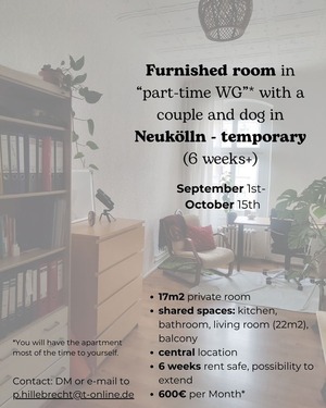Signal-2025-08-21-101740_002 - 17m2 + 22m2 geteiltes Wohnzimmer zur Untermiete, 4-6 Wochen in Neukölln