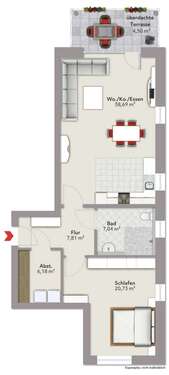 Grundriss Wohnung 3 - Exklusive Neubauwohnungen im Zentrum von Ostercappeln
