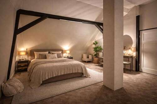 Schlafzimmer-Visualisiertes Einrichtungsbeispiel - 9 Zimmer Einfamilienhaus in Diepholz