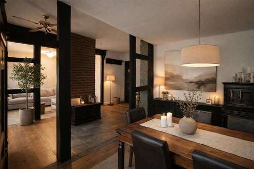 Wohnzimmer- Visualisiertes Einrichtungsbeispiel - 