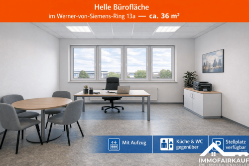 Musterbild KI generiert nach Grundriss - Helle, kompakte Bürofläche mit Top-Anbindung in Magdeburg