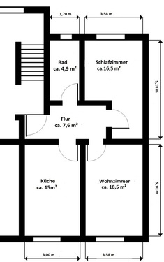 Wumriss-rechts-neu - Sonnige 2-Raum-Wohnung in Magdeburg, Luebecker Str.