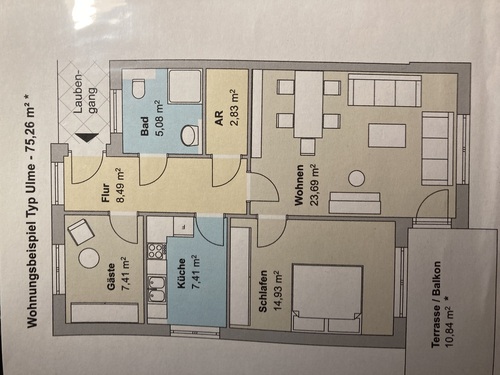 ursprünglicher Grundriß - 