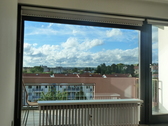 Steinhübel Blick aus dem Wohnraum - 1 Zi, Küche, Bad, Balkon in Uninähe