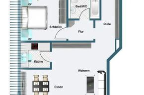 Leonberg - 2,5 Zimmerwohnung zu vermieten - 900,00&nbsp;EUR Kaltmiete, ca.&nbsp; 65,00&nbsp;m&sup2;&nbsp;Wohnfl&auml;che