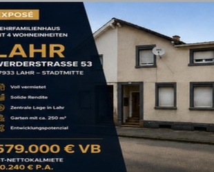 Mehrfamilienhaus in Lahr – 4 Wohneinheiten | 30.240 € Jahresnetto - Lahr (Schwarzwald)