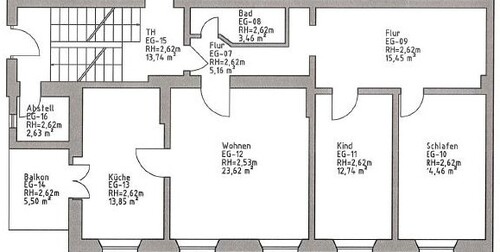 nur EG - WG‑Wohnung am Schlosspark – 3 Zimmer – 90 m² – Balkon – ab 01.08.2026