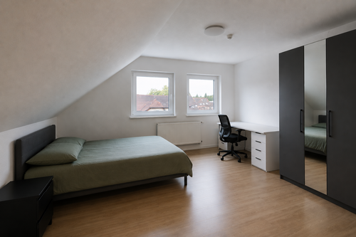 Schlafzimmer neu - Möbliertes WG-Zimmer (16 m²) mit Dachterrasse in Troisdorf