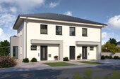 Außenansicht - Großzügiges Zweifamilienhaus Generation 5 V2 mit Walmdach: Flexible Wohnlösung für mehrere Generationen