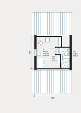 Office im Spitzboden - 