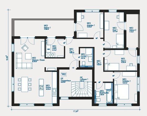 5-Zimmer-Penthouse im OG - 