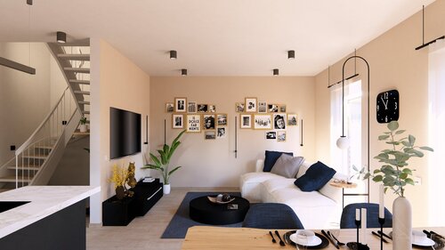 Lichtdurchflutetes Wohnzimmer - 