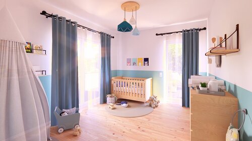 Helles Kinderzimmer mit Flair - 