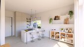 Moderne Küche mit Inseltresen - Einfamilienhaus mit 146,04 m&sup2; in Biebergemünd zum Kaufen