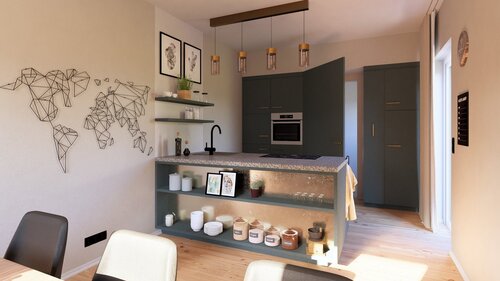 Offene Wohnküche mit Stil - 4 Zimmer Einfamilienhaus in Maintal