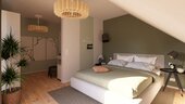 Schlafzimmer mit Ankleide - Einfamilienhaus mit 136,07 m&sup2; in Maintal zum Kaufen