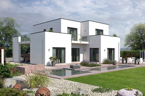 Ansicht Garten - Ihr individuelles Einfamilienhaus in Großrinderfeld - maßgeschneidert für Sie