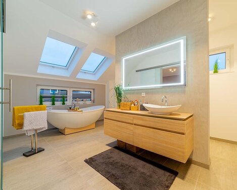 Wellness-Bad mit Skylight - 