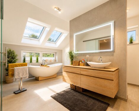 Wellness-Bad mit Licht - 