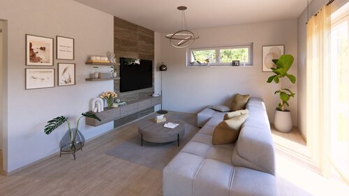 Wohnzimmer mit Wohlfühl-Atmosphäre - 