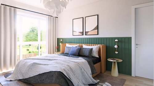 Helles Schlafzimmer mit Flair - 