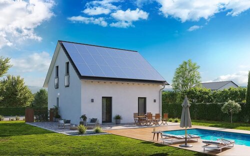 Satteldach Garten - Zeitgemäßes Familienhaus HOME 2 - Offenes Wohnen trifft innovative Architektur inklusive Baugrundstück