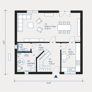 Intelligente Raumaufteilung - Einfamilienhaus mit 153,76 m&sup2; in Friolzheim zum Kaufen