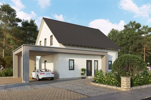 Carport mit modernem Flair - 
