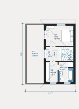Großzügige Dachgeschosswohnung - 