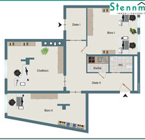 EBENERDIGE ATTRAKTIVE BÜRORÄUME IM STADTZENTRUM VON RADEVORMWALD